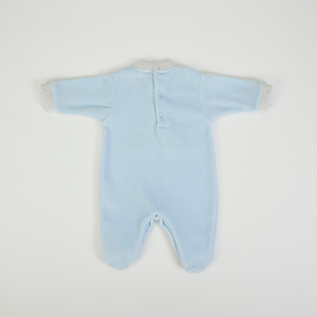 Tutina Neonato Nascita In Ciniglia Invernale - Orsetto - retro