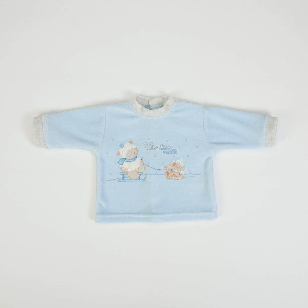 Tutina Neonato Nascita in Ciniglia 2 Pezzi - Orsetto - maglia
