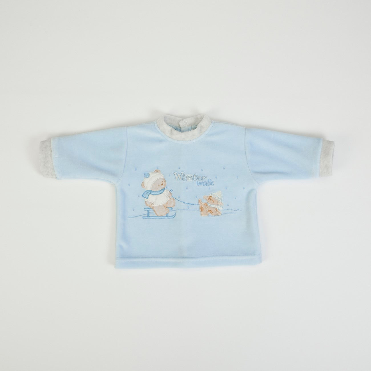 Tutina Neonato Nascita in Ciniglia 2 Pezzi - Orsetto - maglia