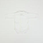 Body Neonato Manica Lunga Modello Polo - Bianco - retro