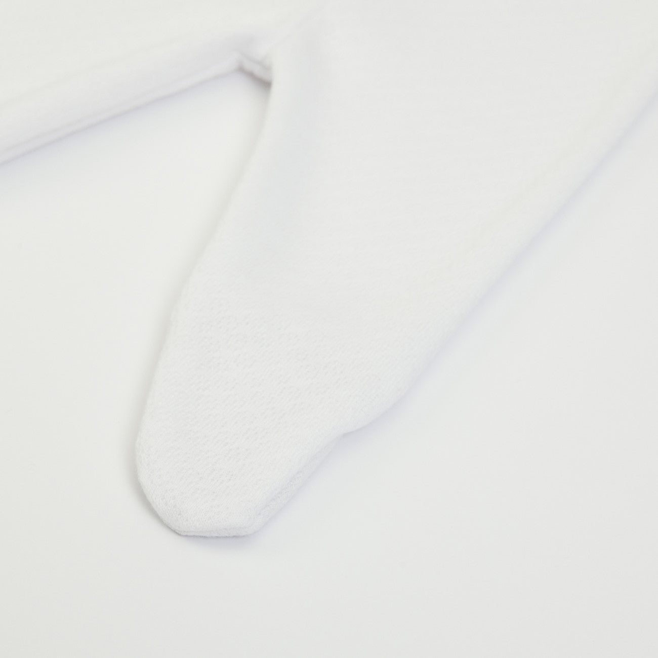 Ghettine Neonato Nascita Invernali in Cotone bianco - piedino
