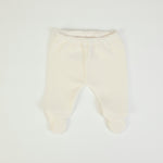 Tutina Neonata Nascita in Ciniglia Invernale Panna - pantalone