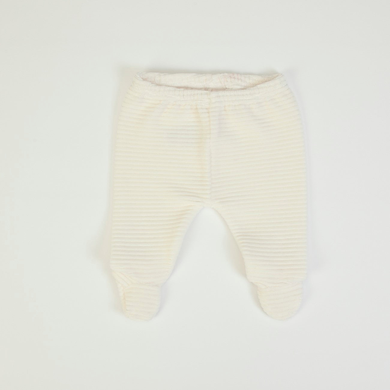 Tutina Neonata Nascita in Ciniglia Invernale Panna - pantalone