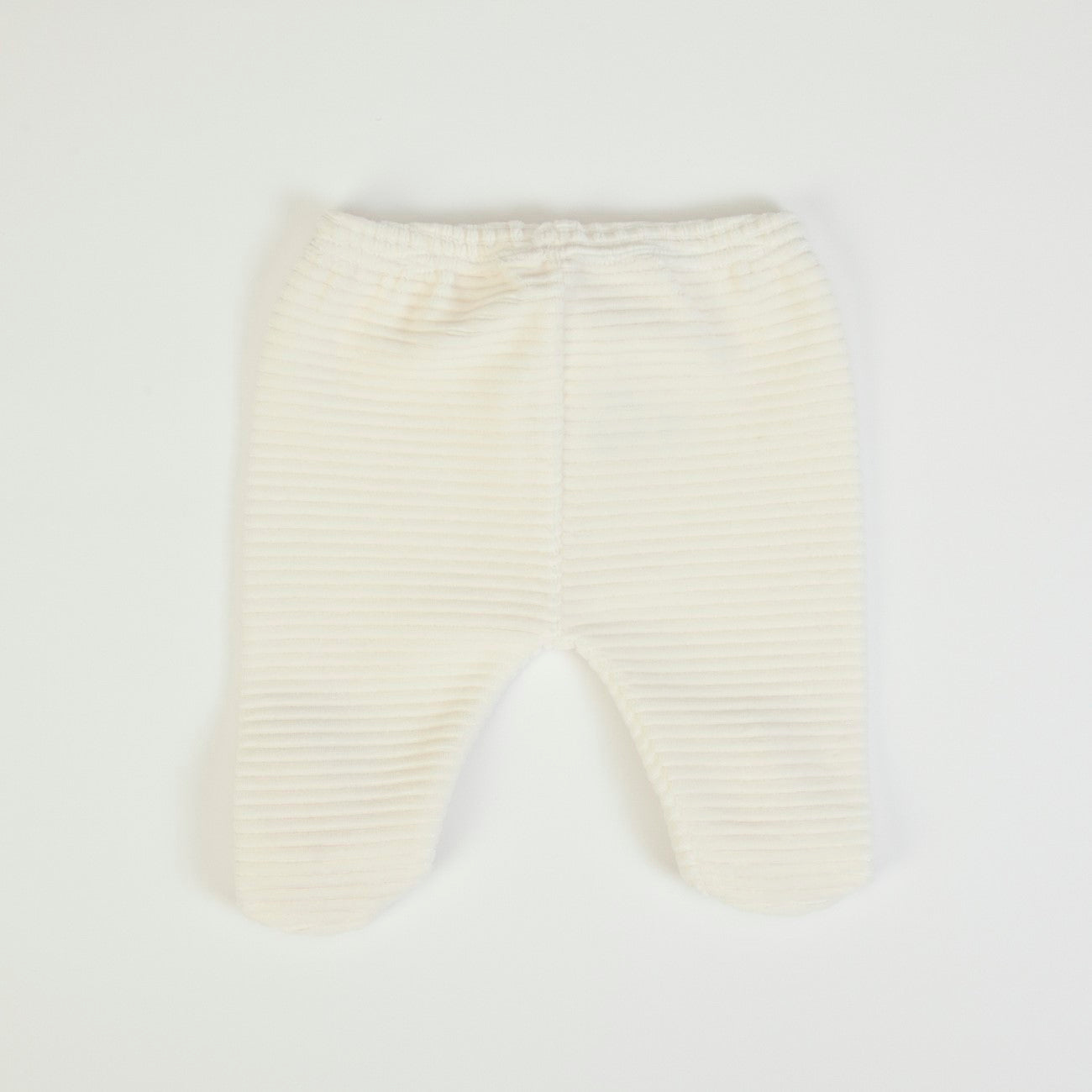 Tutina Neonata Nascita in Ciniglia Invernale Panna - retro pantalone