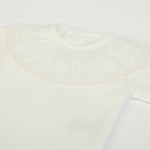 Body Neonata Bambina in Caldo Cotone Panna - Collo