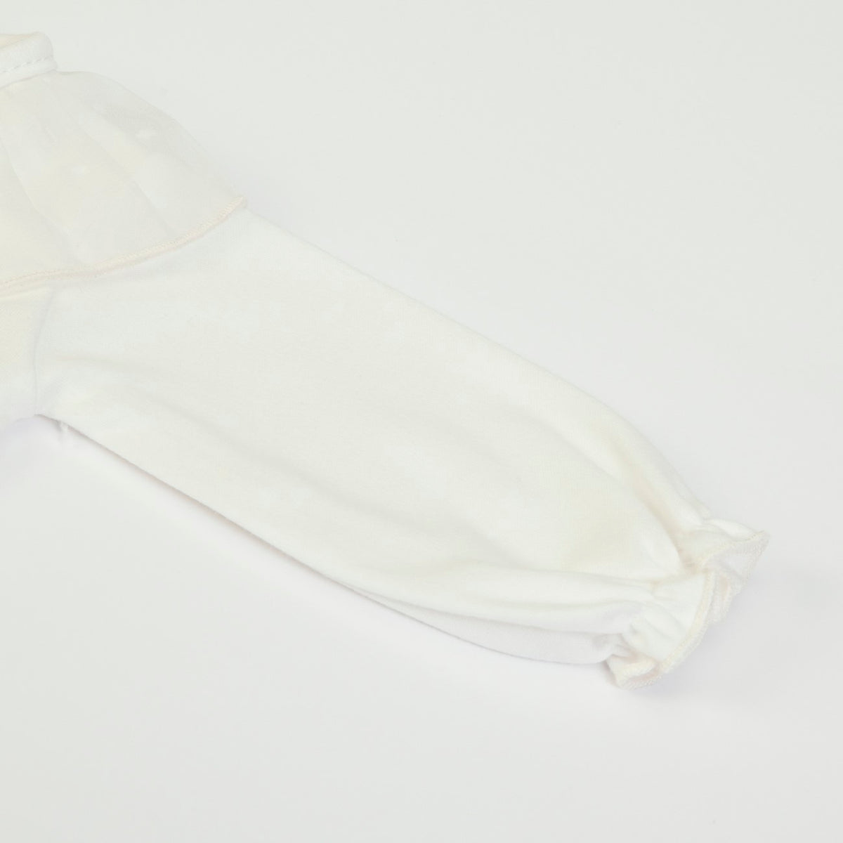 Body Neonata Bambina in Caldo Cotone Panna - manica