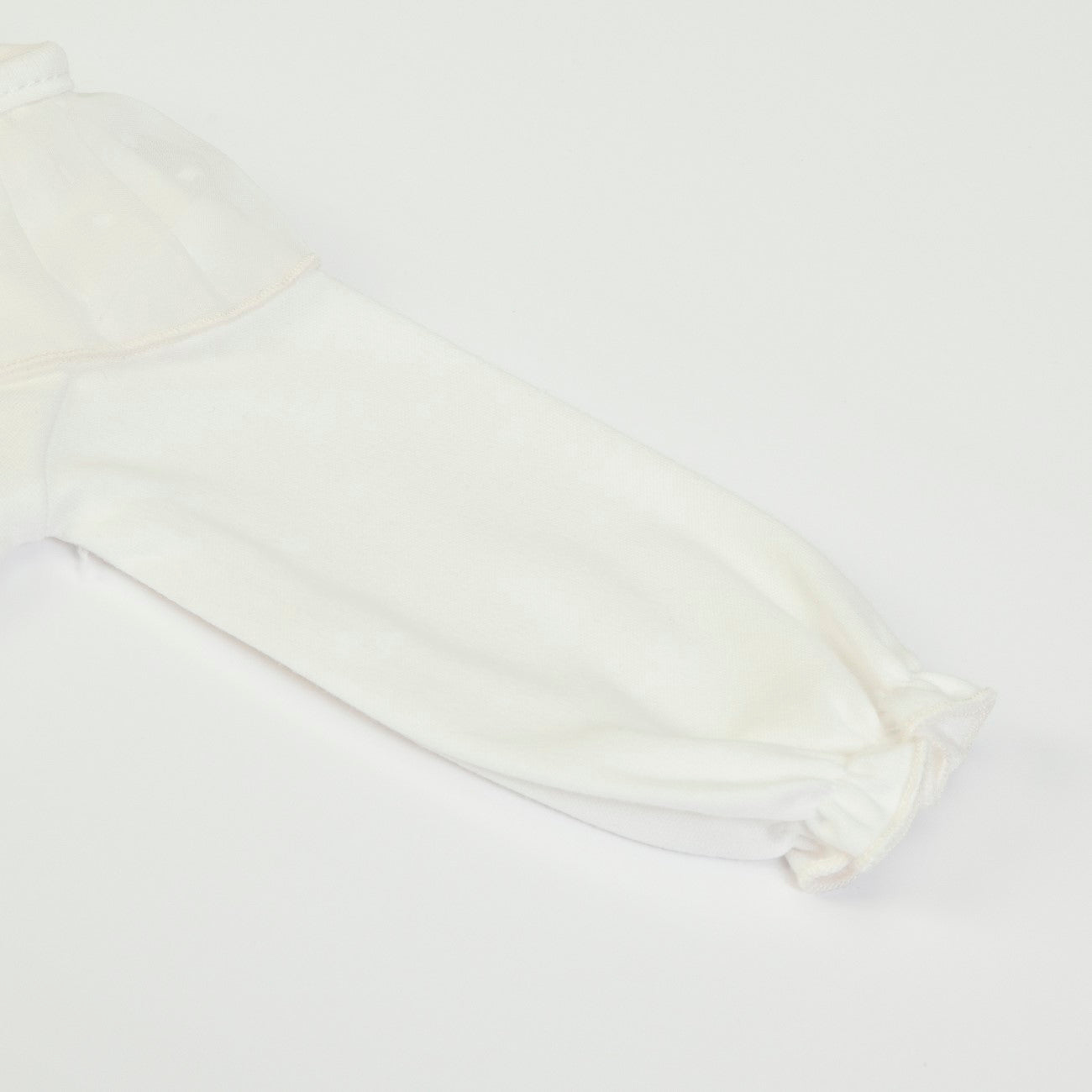 Body Neonata Bambina in Caldo Cotone Panna - manica