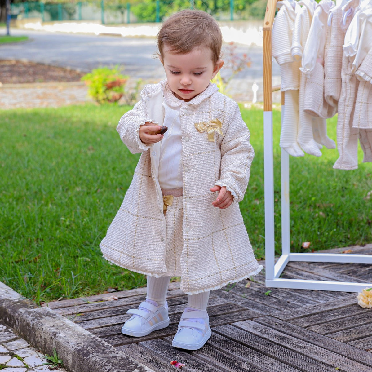 Cardigan Cappotto Bambina Elegante Golden