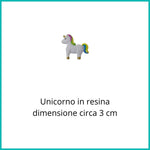 Sacchettino Confetti Segnaposto Bomboniera Nascita Battesimo Unicorno Celeste