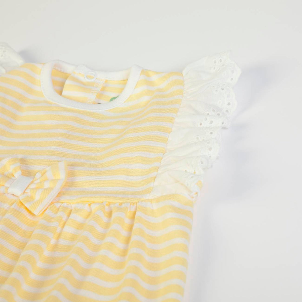 Salopette Neonata Bambina in Cotone - Sunflowers - Fs Baby - manica
