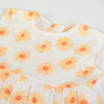 Vestito Bambina Estivo in Cotone - Sunflowers - FS-Baby - collo