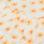 Vestito Bambina Estivo in Cotone - Sunflowers - FS-Baby - pieghe
