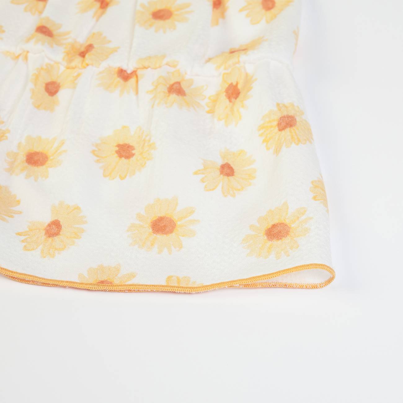 Vestito Bambina Estivo in Cotone - Sunflowers - FS-Baby - rifinitura