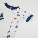 Pagliaccetto Neonato Estivo in Cotone - Barche - FS baby - stampa
