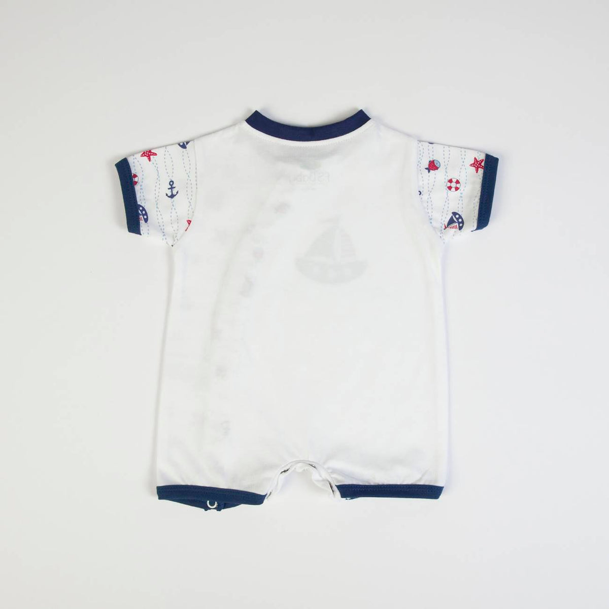 Pagliaccetto Neonato Estivo in Cotone - Barche - FS baby - retro
