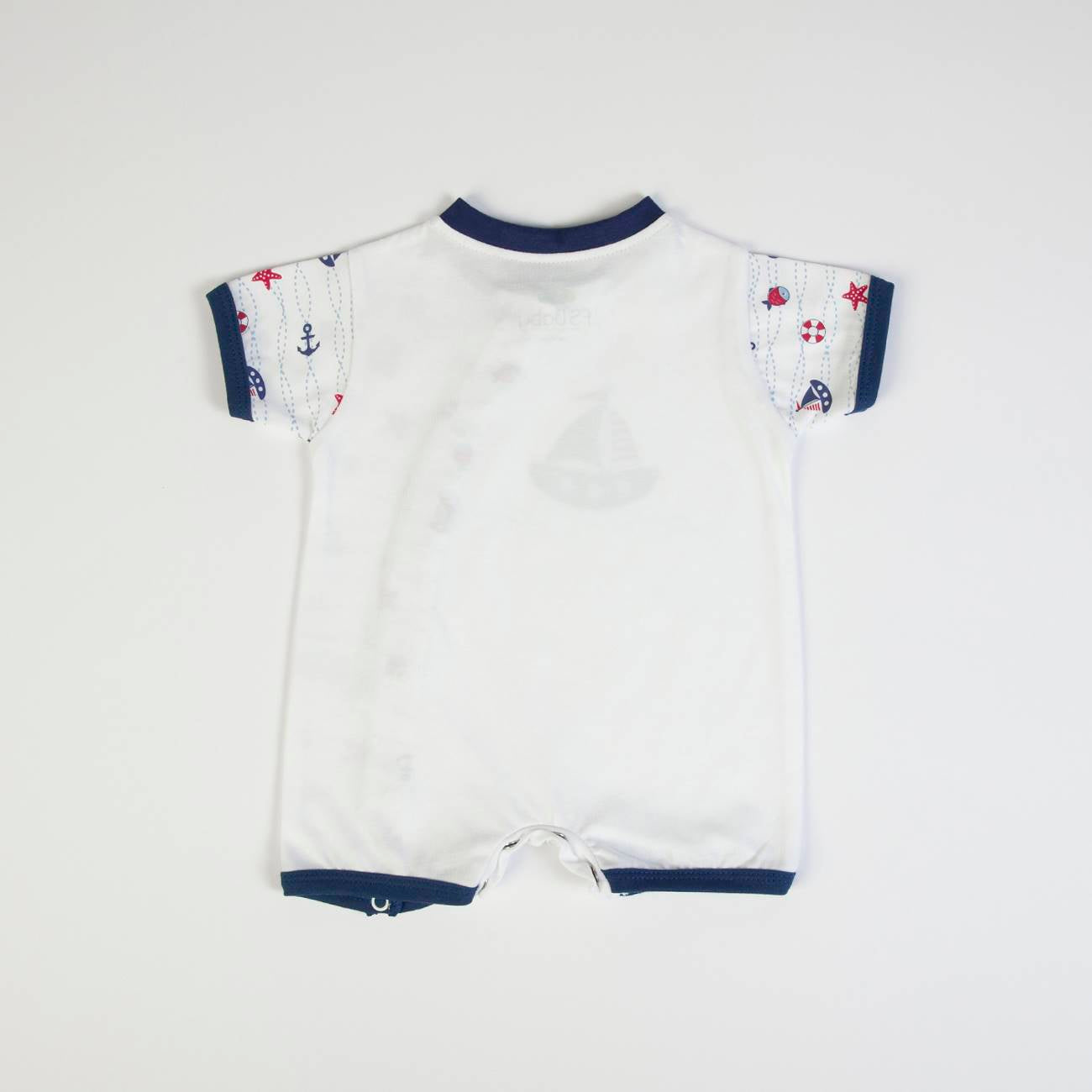 Pagliaccetto Neonato Estivo in Cotone - Barche - FS baby - retro