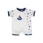 Pagliaccetto Neonato Estivo in Cotone - Barche - FS baby