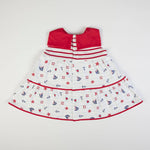 Vestito Bambina Estivo in Cotone Stampato - Marinara - Fs-Baby - retro