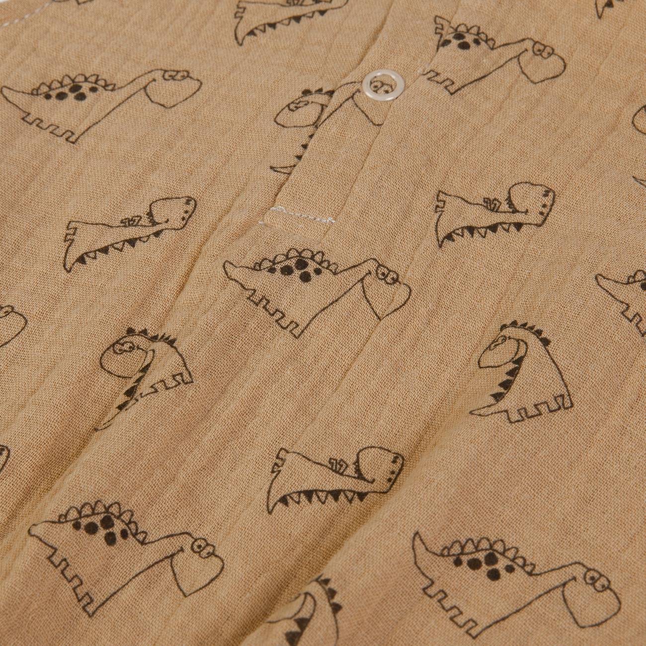 Pagliaccetto Neonato in Mussola di Cotone - Dinosauri - Fs-Baby - tessuto