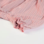 Pagliaccetto Neonata Bambina in Tessuto a Maglia Rosa Antico - Fs-Baby - elastico