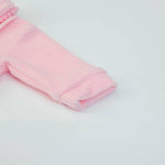 Tutina Neonato Nascita in Ciniglia Rigata Rosa - Fs Baby - polsino