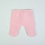 Completo Neonato Nascita in Ciniglia Rigata Rosa - retro ghettine