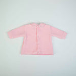 Completo Neonato Nascita in Ciniglia Rigata Rosa - retro maglia