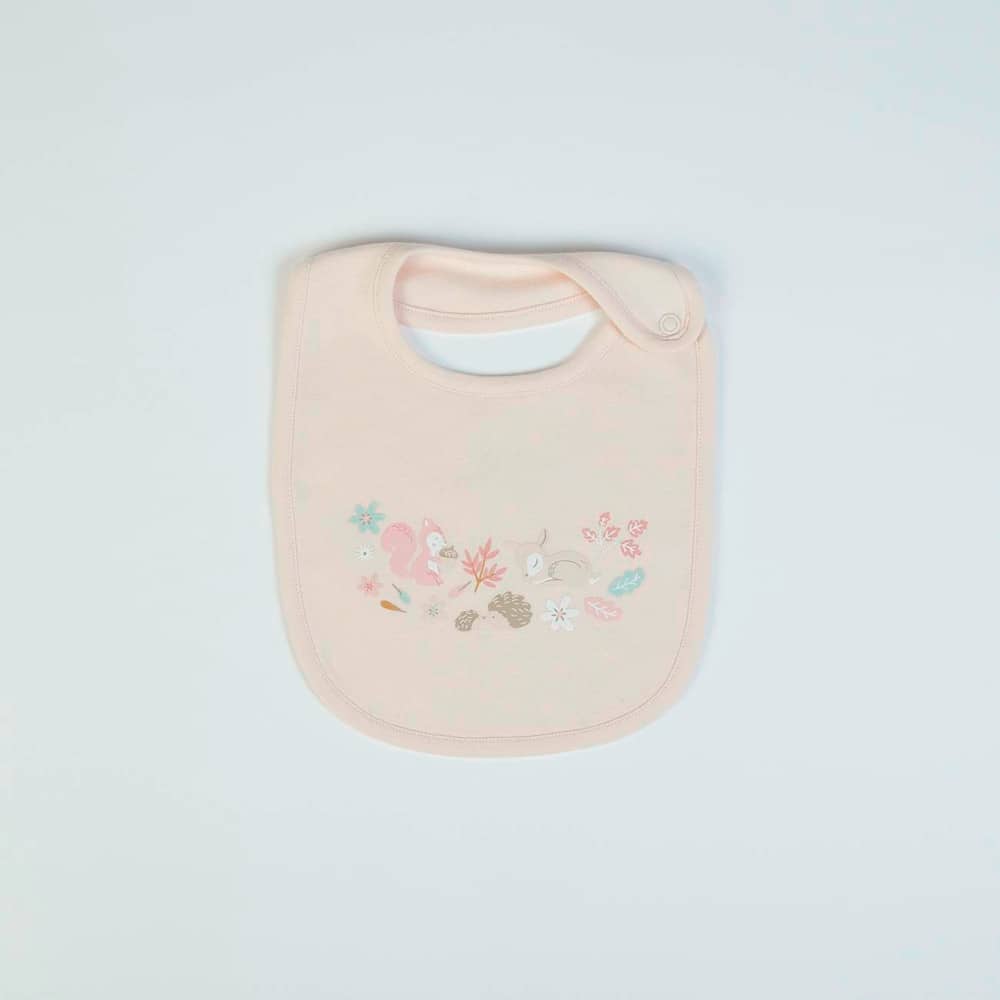 Set regalo Neonato Nascita 3 Pezzi - Scoiattoli - bavaglino