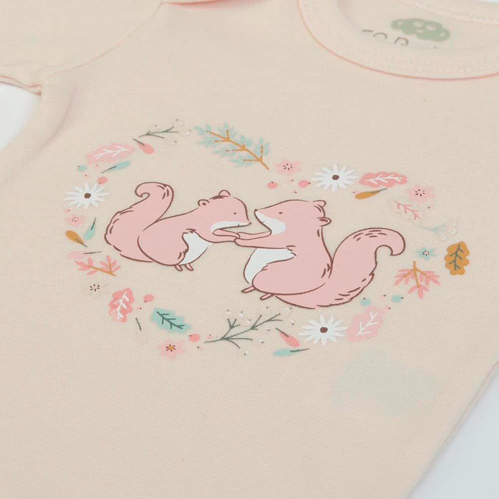 Set regalo Neonato Nascita 3 Pezzi - Scoiattoli - stampa