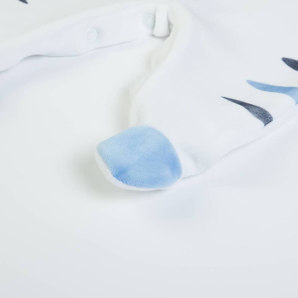 Tutina Neonato Nascita in Ciniglia - Safari - piedino