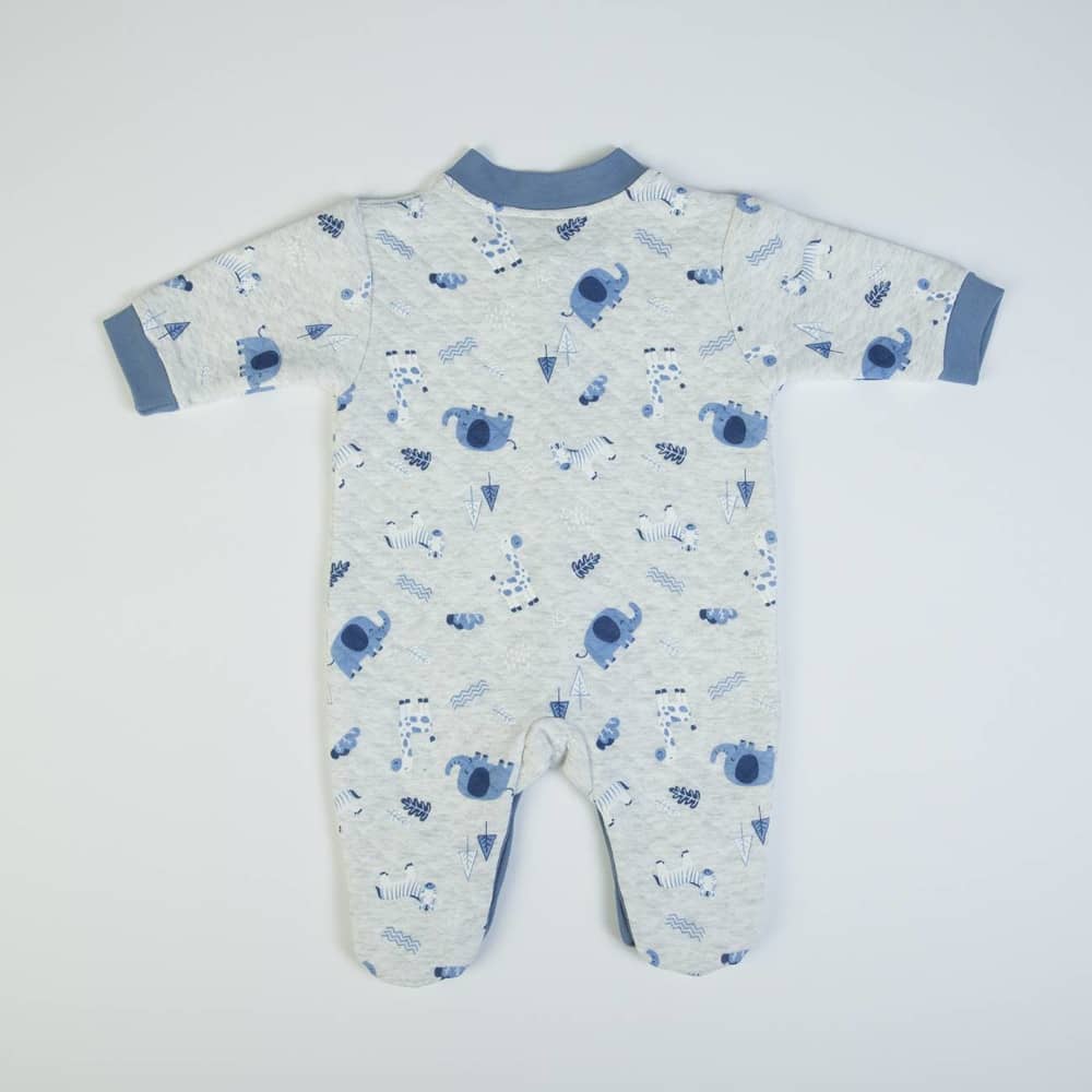 Tutina Neonato Nascita Caldo Cotone - Safari - retro