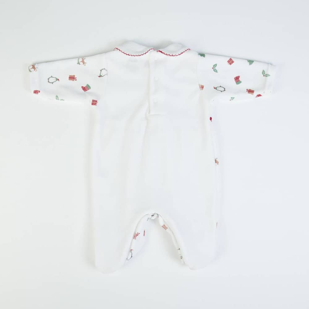 Tutina Natalizia Neonato in Ciniglia - retro