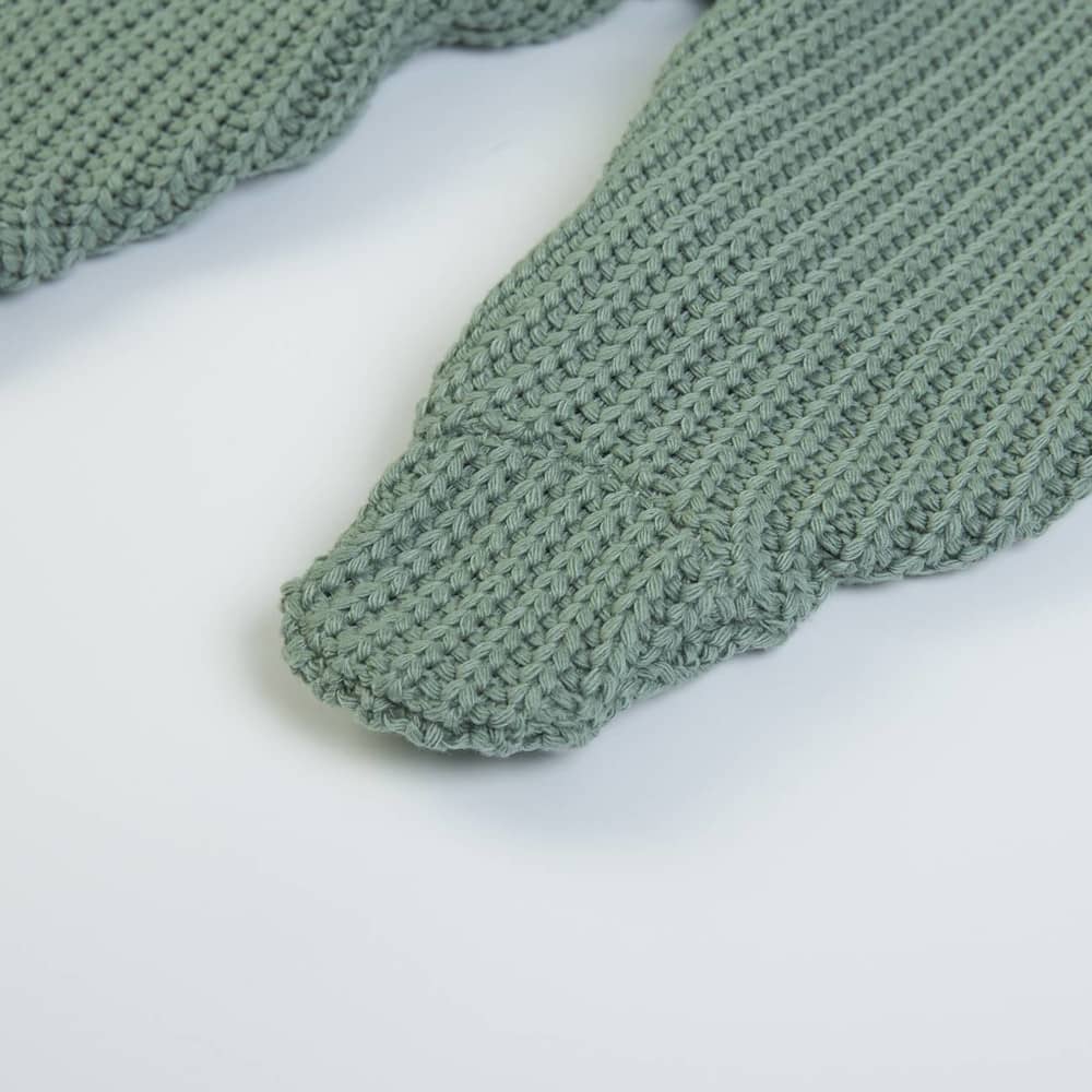 Tutina Neonato Nascita in Caldo Cotone - Coccodrillo - piedino
