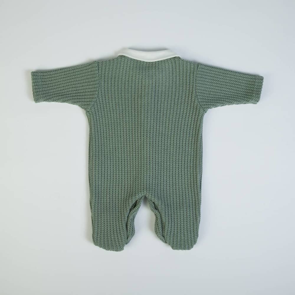 Tutina Neonato Nascita in Caldo Cotone - Coccodrillo - retro