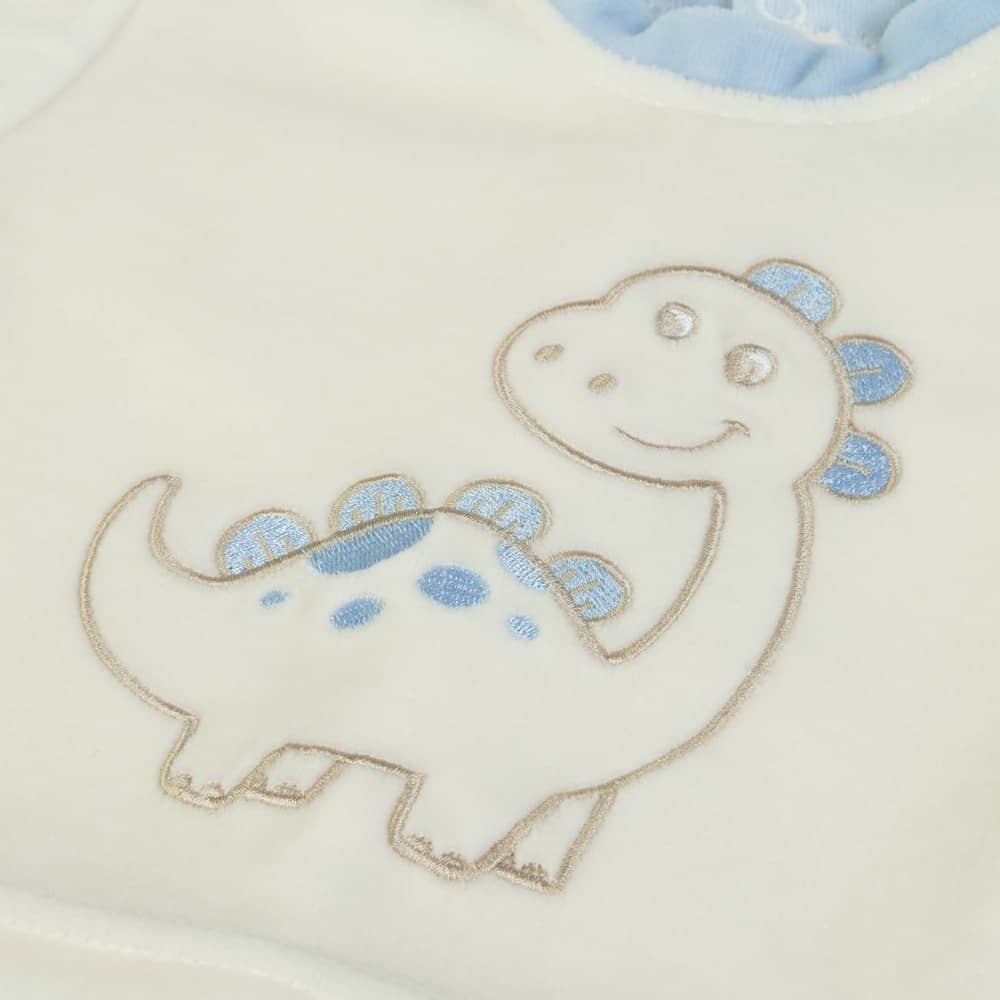 Completo Neonato Nascita in Ciniglia - Dinosauro - ricamo