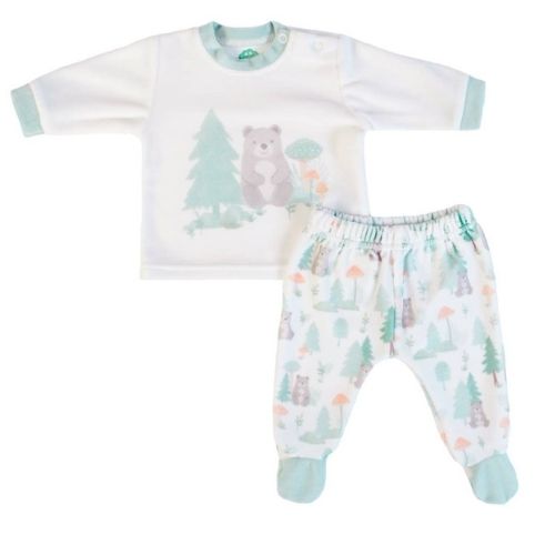 Tutina Neonato in Ciniglia 2 Pezzi - Bears