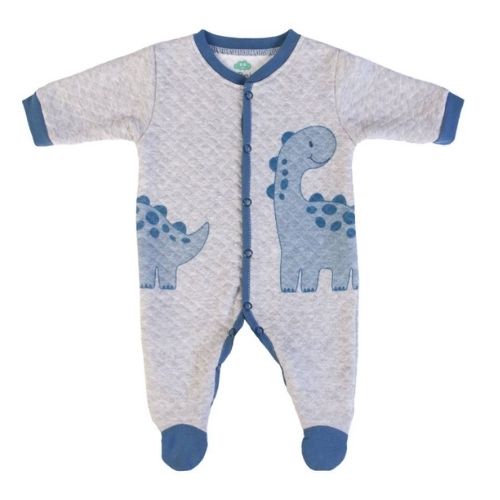 Tutina Neonato in Caldo Cotone Trapuntato - Dinosauro