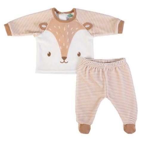 Tutina Neonato in Ciniglia 2 Pezzi - Volpe