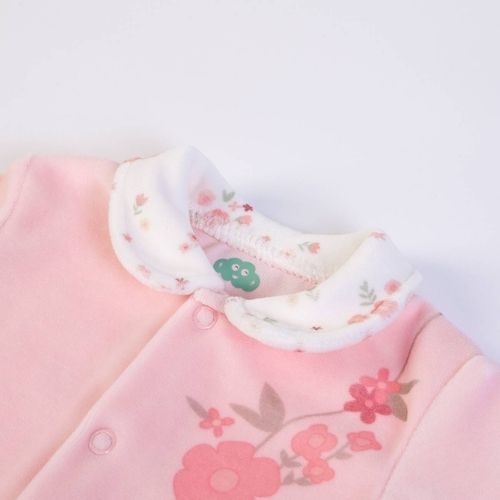 Tutina Neonato in Ciniglia - Rosa - Floral Mouse