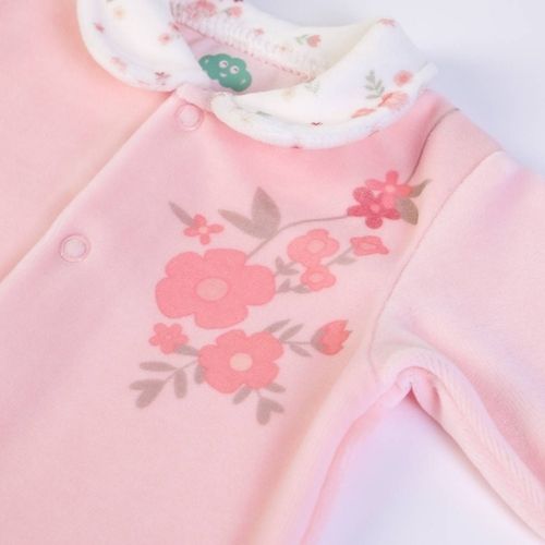 Tutina Neonato in Ciniglia - Rosa - Floral Mouse