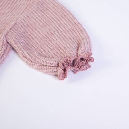 Tutina Neonata a Maglia - Rosa Cipria