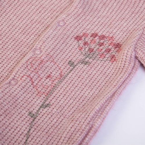 Tutina Neonata a Maglia - Rosa Cipria