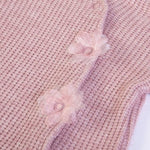 Tutina Neonata a Maglia 2 Pezzi - Rosa Cipria