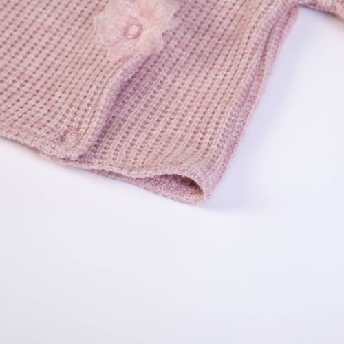 Tutina Neonata a Maglia 2 Pezzi - Rosa Cipria