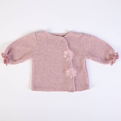 Tutina Neonata a Maglia 2 Pezzi - Rosa Cipria