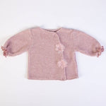 Tutina Neonata a Maglia 2 Pezzi - Rosa Cipria