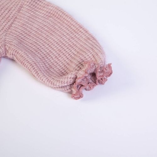 Tutina Neonata a Maglia 2 Pezzi - Rosa Cipria