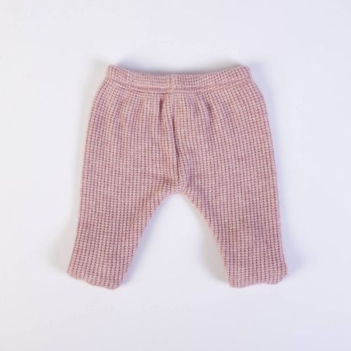 Tutina Neonata a Maglia 2 Pezzi - Rosa Cipria