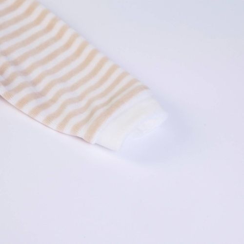 Tutina Neonato in Ciniglia - Bianco Beige - Orsetto