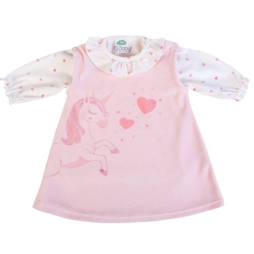 Salopette con Gonna Neonata - Unicorno